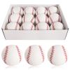 bkk 12 Pack Standard Size Adult Baseballs Unmarked & Leather Covered Training Ball Practice Baseball for Kids (Hard) view 1