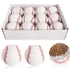 bkk 12 Pack Standard Size Adult Baseballs Unmarked & Leather Covered Training Ball Practice Baseball for Kids (Hard) view 2
