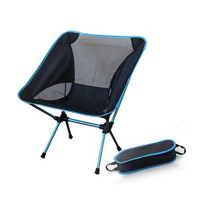 ZXMJYHK Camping Stool, Small Folding Chair, The Portable Gray Moon Chair Fishing Camping Stool Folding Extended Hiking Seat with Pocket Ultralight Home Furniture (Color : SF73300SB)