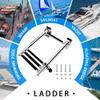 Mojiate Made Stainless Steel Boat Ladder 4-Step, Telescoping Transom Stepladder, Self-Lock Transom Mount Brackets, Rated to 400 Pounds view 3