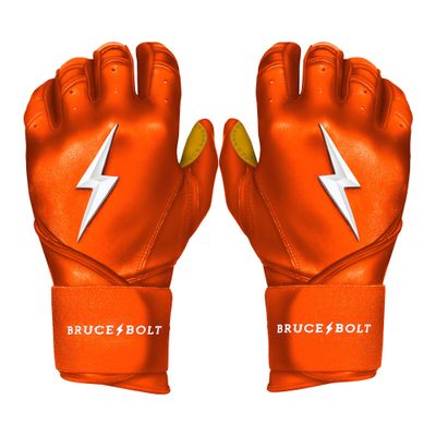 BRUCE BOLT Original Series Long Cuff Orange Batting Glove - Orange XLarge