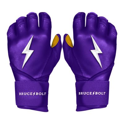 BRUCE BOLT Original Series Long Cuff Purple Batting Glove - Purple XXLarge