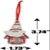 Ohio State Buckeyes Gnome Metal Christmas Ornament view 2