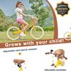 Petimini 20 Inch Girls Bike for Age 6 7 8 9 Years Old Big Kids Retro Vintage Style Bicycles with Basket Dual Hand Brake and Bell, Yellow view 4