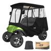 10L0L 2 Passenger Golf Cart Enclosure for Yamaha G14 G16 G22 G29 Drive 2,Waterproof 600D Rain Cover,with Side Mirror Opening,Transparent Tail Light Panel,Foldable Door,Windshield,4-Sided Clear Windows view 1