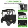 10L0L 2 Passenger Golf Cart Enclosure for Yamaha G14 G16 G22 G29 Drive 2,Waterproof 600D Rain Cover,with Side Mirror Opening,Transparent Tail Light Panel,Foldable Door,Windshield,4-Sided Clear Windows view 2