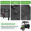 10L0L 2 Passenger Golf Cart Enclosure for Yamaha G14 G16 G22 G29 Drive 2,Waterproof 600D Rain Cover,with Side Mirror Opening,Transparent Tail Light Panel,Foldable Door,Windshield,4-Sided Clear Windows view 4