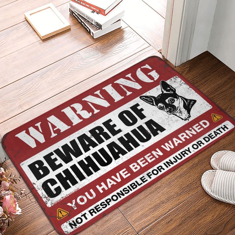 Fall Mats Outdoor Beware of Chihuahua Mat Garage Accessories for Man Cave Men Cave Decor ( Size : 65X90CM )