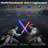 ANASABER Light Saber, Dueling Lightsaber 2 Pack, 12Color RGB Lightsabers with Metal Hilt, 4 Sound Fonts, FX Double-bladed Light Sabers for Kids Adults Birthday Xmas Gift, Halloween Cosplay, Black S8 view 4