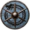 Medieval Warrior Wooden Viking Shield Round Shield Dragon Face Viking Collectibles 24" Shield Home Dcor Item, Gift Item (Blue & Black) view 1