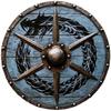 Medieval Warrior Wooden Viking Shield Round Shield Dragon Face Viking Collectibles 24" Shield Home Dcor Item, Gift Item (Blue & Black) view 2