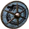 Medieval Warrior Wooden Viking Shield Round Shield Dragon Face Viking Collectibles 24" Shield Home Dcor Item, Gift Item (Blue & Black) view 3