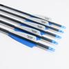 TIGER ARCHERY 400-30inch Carbon Hunting Arrows Archery Target Practice Arrows with Removable Tips for Recurve Bow and Compound Bow 12-Pack (30inch, Blue White) view 4