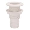 2in Through Hull Fitting Straight Drain Hose Polypropylene Inner Beam Mount for Yachts Campers RVs Trucks Boats Thru Hull Scupper view 1
