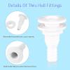 2in Through Hull Fitting Straight Drain Hose Polypropylene Inner Beam Mount for Yachts Campers RVs Trucks Boats Thru Hull Scupper view 4