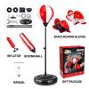 Springflower Big Punching Bag for Kids Included 2 Pack Boxing Gloves, Boxing Toys for Boys, Boxing Bag Sets with Height Adjustable Stand, for Boys & Girls Age 5 6 7 8 9 10 Years Old view 3