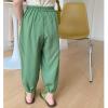 AnFeng Loose Pants Toddler Kids Baby Girls Boys Cotton Pull On Solid Elastic Basic Long Pants Bloomers Casual Joggers (Green, 2-3 Years) view 2
