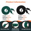 Lewtemi 2 Pcs Flow Rope for Fitness Double Woven Workout Rope Adjustable Length Flow Jump for Working out Men Women Training Exercise Gym Indoor Outdoor Beginner, 9 ft(Black, Green,320g+550g) view 2