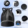 BROTOU Soccer Bags - Football & Volleyball Backpack with Ball & Shoe Compartment, Gym Bags for Men/Women (L, Black) view 4