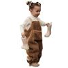 AnFeng Loose Pants Flannel Suspender Warm Girl Winter Baby Overalls Kids Toddler Pants Boys Solid Girls Pants (Brown, 2-3 Years) view 3