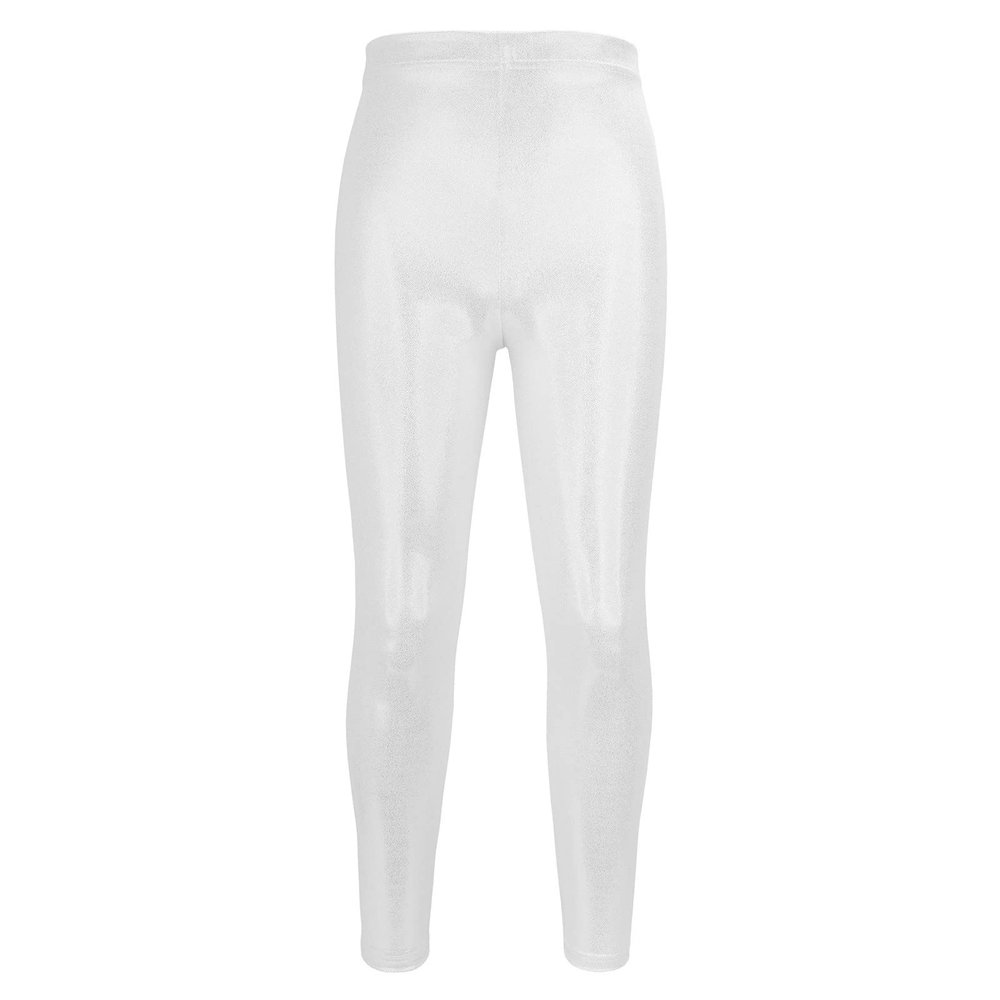 AnFeng Leggings for Girls Toddler Girls Dance Bike Short Breathable Playgrounds Gymnastics Glitter Ballet (Silver, 7-8 Years)