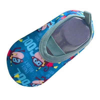 Crib Shoes Girl Baby Floor Socks Kids Girls Boys The Shoes Cartoon Barefoot Socks Non-Slip Baby Led Shoes Blue