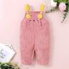 Loose Pants Baby Pants Girls Cartoon Sleeveless Infant Jumpsuit Suspender Toddler Clothes Girls Pants (Pink, 0-3 Months) view 4
