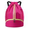 BROTOU Soccer Bags, Football Backpack, Volleyball Bag, Drawstring Backpack with Ball and Shoe Compartment, Football bags for Equipment Swim Gym Bag (Pink) view 1