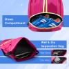 BROTOU Soccer Bags, Football Backpack, Volleyball Bag, Drawstring Backpack with Ball and Shoe Compartment, Football bags for Equipment Swim Gym Bag (Pink) view 2