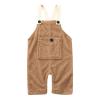 AnFeng Loose Pants Flannel Suspender Warm Girl Winter Baby Overalls Kids Toddler Pants Boys Solid Girls Pants (Brown, 3-4 Years) view 4