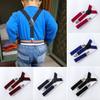 Queenbox Adjustable Kid Y-shape Braces Bow Tie Set, Elastic Suspender with 3 Clips, Pre-tied Bowtie, Navy Blue view 3