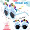 Dunzy 24 Pairs Novelty Birthday Sunglasses Sweet Cream Cake Sunglass Funny Sunglass Photo Props for Adults Happy Birthday Party Favors view 3