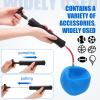 Zhehao 100 Set Ball Pump Bulk Air Pump for Sports Balls Soccer Ball Pumps with Needle Extension Hose Christmas Portable Hand Pumps Inflation Kit for Football Basketball Christmas (Black) view 3