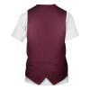 Aislor Kids Boys Tuxedo T-Shirt Short Sleeve Suit Vest Fake 3D Tie Printed Shirt Funny Top for Formal Wedding Party Burgundy 10-11 Years view 2