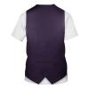 Aislor Kids Boys Tuxedo T-Shirt Short Sleeve Suit Vest Fake 3D Tie Printed Shirt Funny Top for Formal Wedding Party Purple 3-4 Years view 2