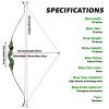 60 Inch Black Hunter Takedown Recurve Bow and Arrow 20-60Lbs Hunting Archery Bow Right Hand Wood Riser Practice Bow for Adult Target Training (55LBS) view 2