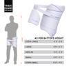 moonwalkr Cricket Thigh Guards 2.0 Lightweight Cricket Guard & Equipment Unisex Thigh Pads for Batter's Height (5'4"- 5'8") Safeguarding Both Your Outer and Inner Thighs White (Medium, Right Hand) view 3