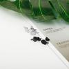 2/3Pairs Punk Stylish Stainless Steel Middle Finger Earrings Set Gold Silver Black Funny Fuck Doodle Stud Earrings for Men and Women-A 2Pairs view 4