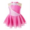 Aislor Girls Lyrical Ballet Dance Dress Sleeveless Rhinestones Figure Ice Skating Leotard Dress Dancewear Skating wear Pink 10 Years view 1