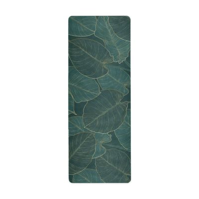 ZOEO Vintage Mandalas Leaves Yoga Mat Non Slip Thick Kids Banana Palm Eco Friendly Rubber Workout Foldable Yoga Mat Women Exercise A003