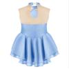 Aislor Girls Lyrical Ballet Dance Dress Sleeveless Rhinestones Figure Ice Skating Leotard Dress Dancewear Skating wear Grey Blue 16 Years view 2
