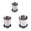 Reusable Portable Telescopic Foldable Water Cup Mug with Lid, Stainless Steel Travel Folding Cup, Camp Keychain for Camping, Picnic, Hiking and Other Outdoor Activities Drinking Cup (L), Stainl view 3