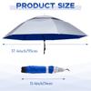 Amylove 2 Pcs 37'' Diameter Large Umbrella Hat for Adults Double Layer Folding Compact UV Rain Protection Umbrella Cap(Simple Style) view 2