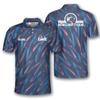 PRIMESTY Men's Custom Bowling Shirts, Personalized Polo with Name & Team Name, Quick-Dry Poly & Spandex, Short Sleeves, Small Size, Modern Style, Michigan Bowling Team view 1