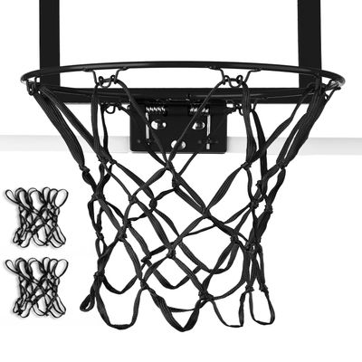 XXXYYY Mini Basketball Net Replacement 8 Loop [2 Pack], Vibrant Color, for Indoor Door/Room Walls 8"-10.25" Hoop - Black