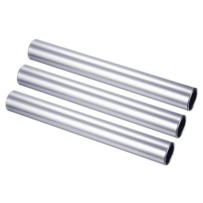 PATIKIL Relay Track Baton, 3 Pack Aluminum Alloy Tube Field Running Race Stick for Outdoor Athletics Sport Game Tool, Silver