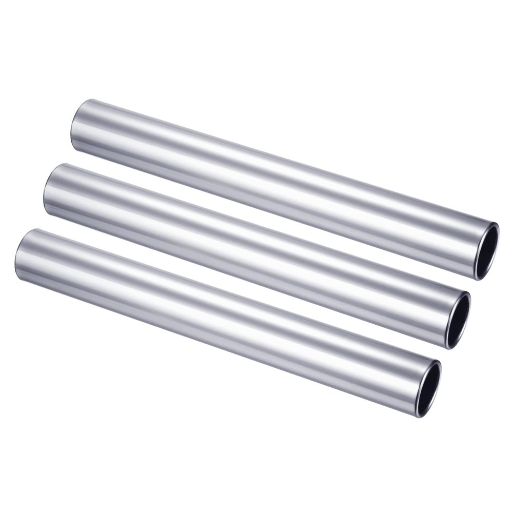 PATIKIL Relay Track Baton, 3 Pack Aluminum Alloy Tube Field Running Race Stick for Outdoor Athletics Sport Game Tool, Silver