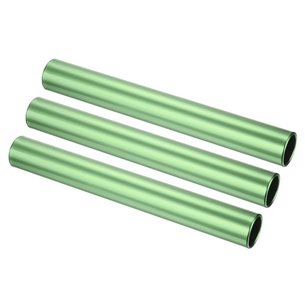 PATIKIL Relay Track Baton, 3 Pack Aluminum Alloy Tube Field Running Race Stick for Outdoor Athletics Sport Game Tool, Green