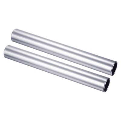 PATIKIL Relay Track Baton, 2 Pack Aluminum Alloy Tube Field Running Race Stick for Outdoor Athletics Sport Game Tool, Silver