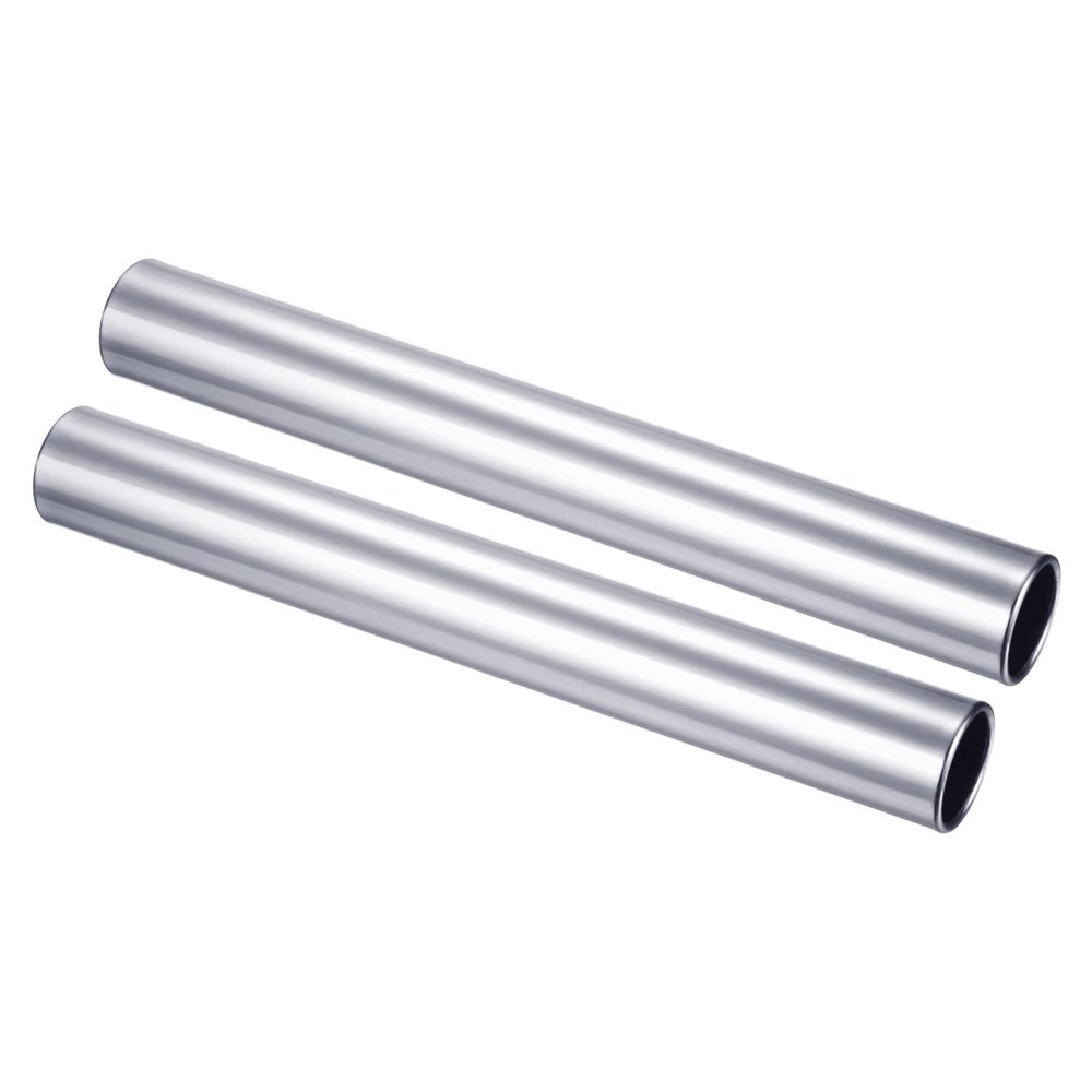 PATIKIL Relay Track Baton, 2 Pack Aluminum Alloy Tube Field Running Race Stick for Outdoor Athletics Sport Game Tool, Silver